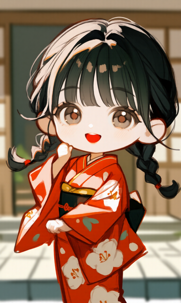 着物を着た女の子