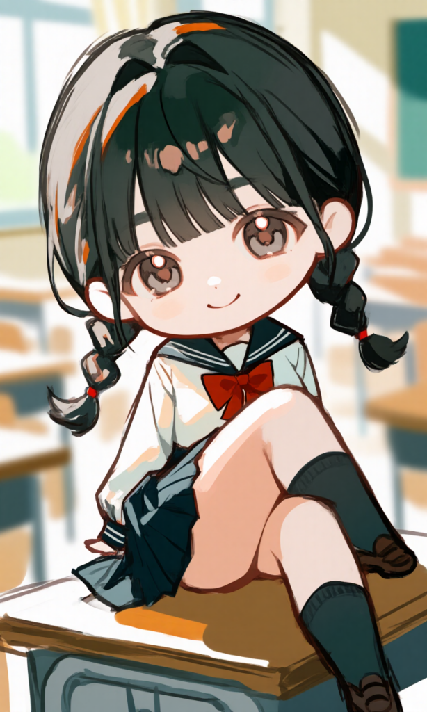 制服姿の女の子