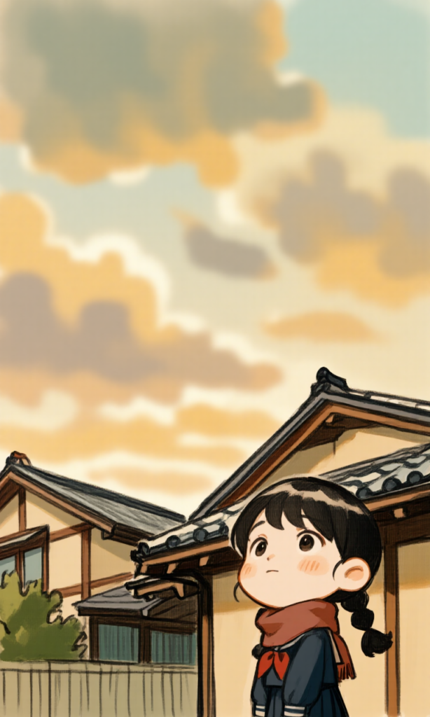 空を見上げる女の子