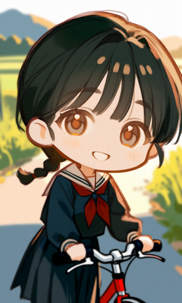 自転車に乗る女の子