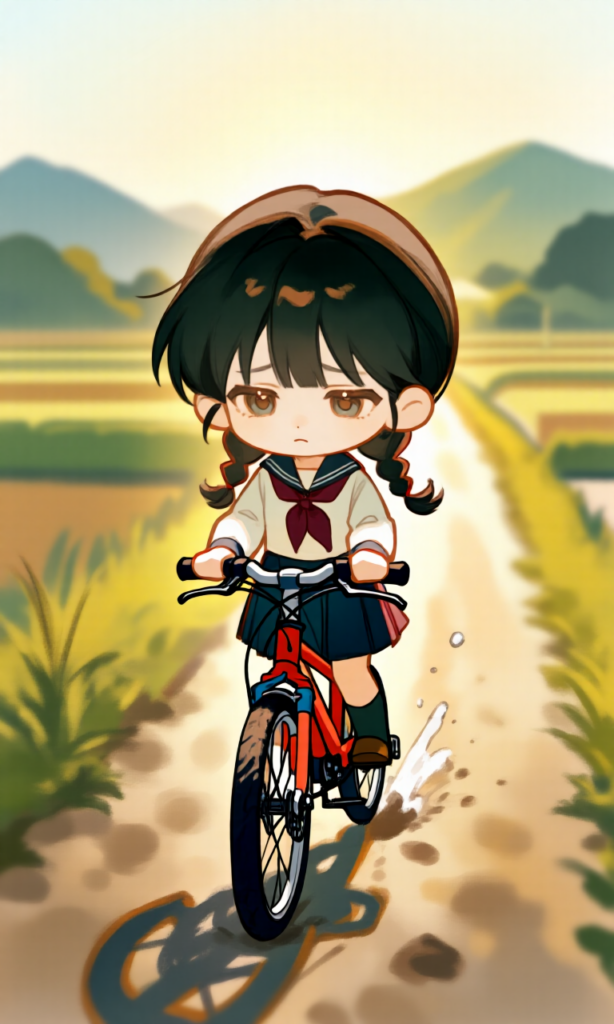 自転車と女の子