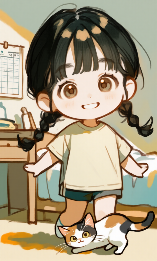 部屋にいる女の子