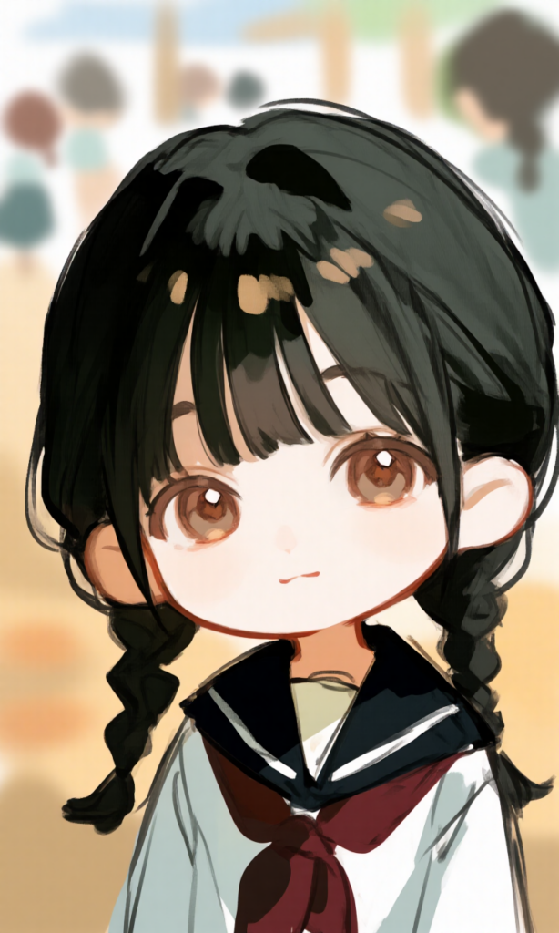 制服姿の女の子