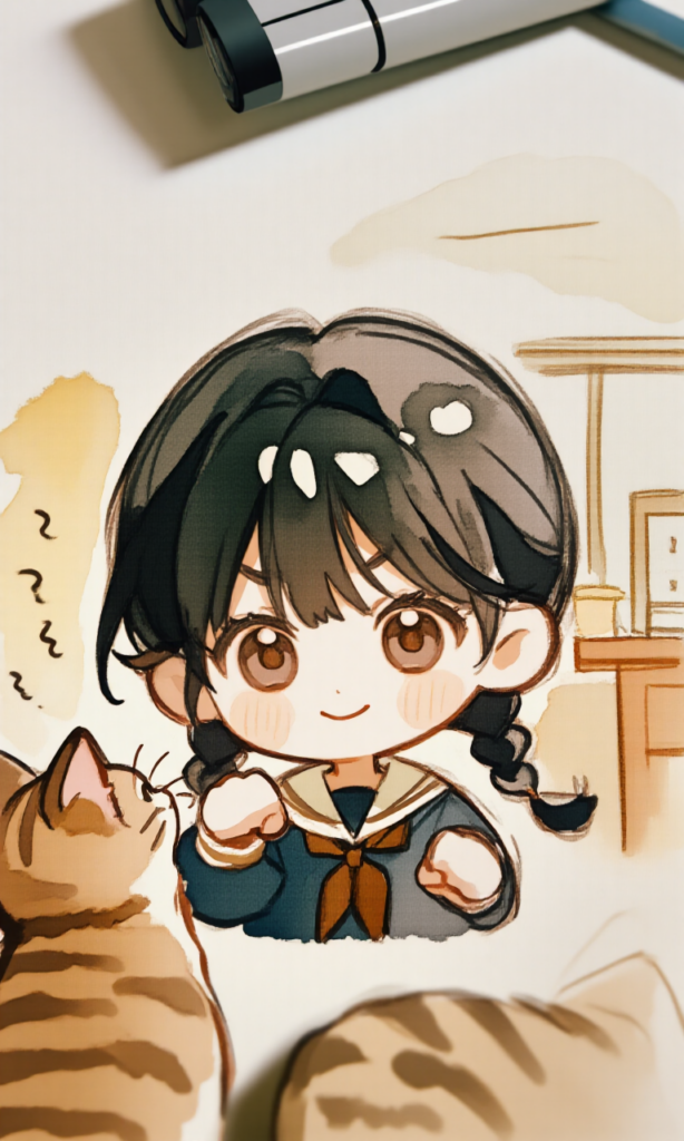 制服姿の女の子