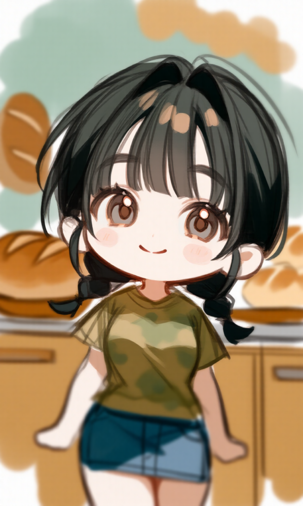 キッチンにいる女の子