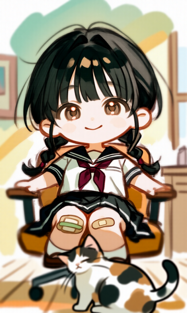 椅子に座る女の子