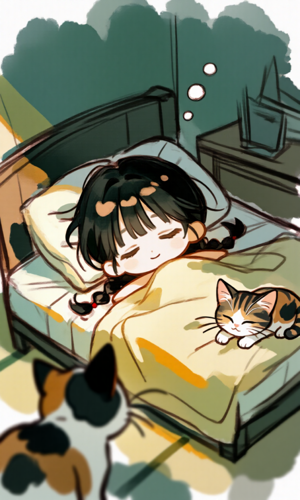 お昼寝中の女の子