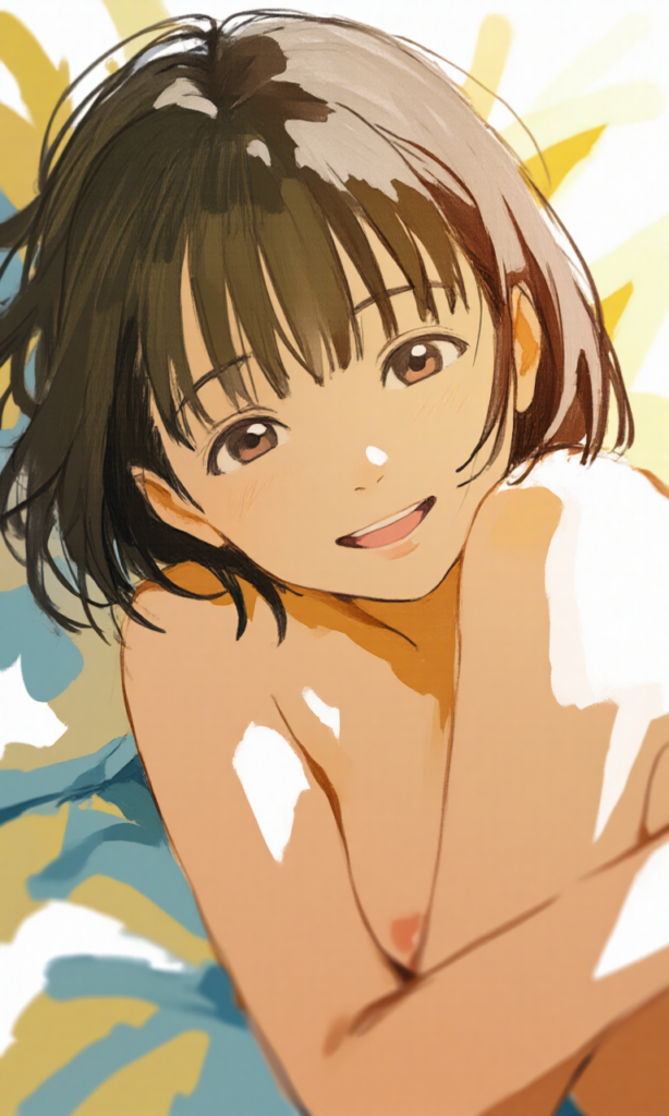 ベッドで誘う女の子
